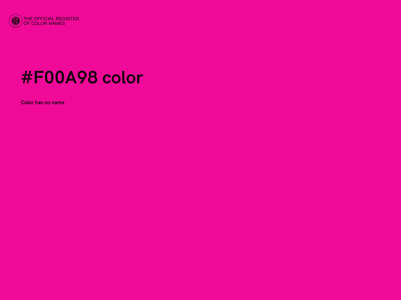 #F00A98 color image