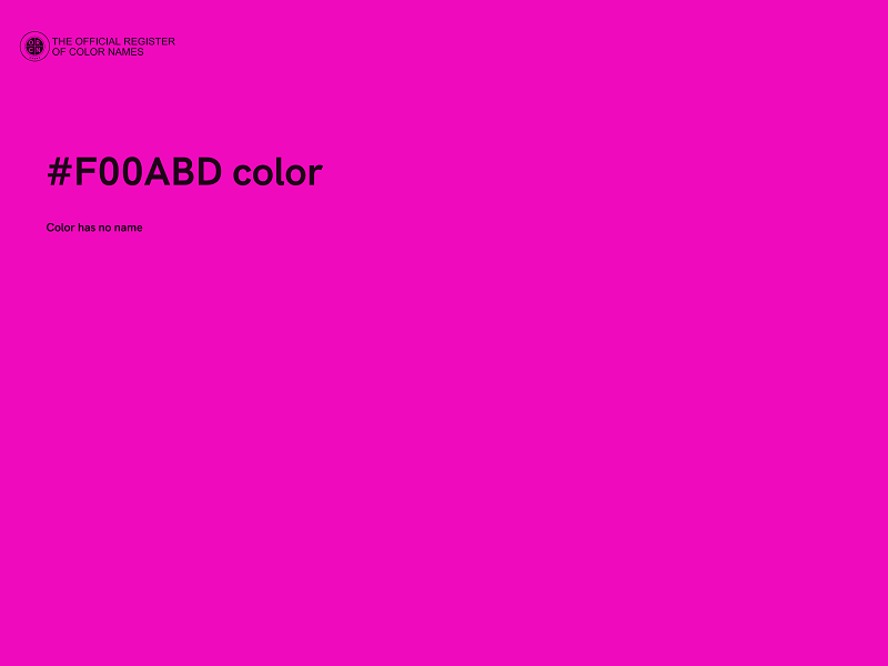 #F00ABD color image