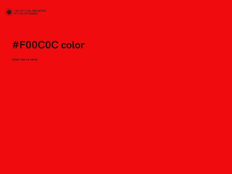 #F00C0C color image