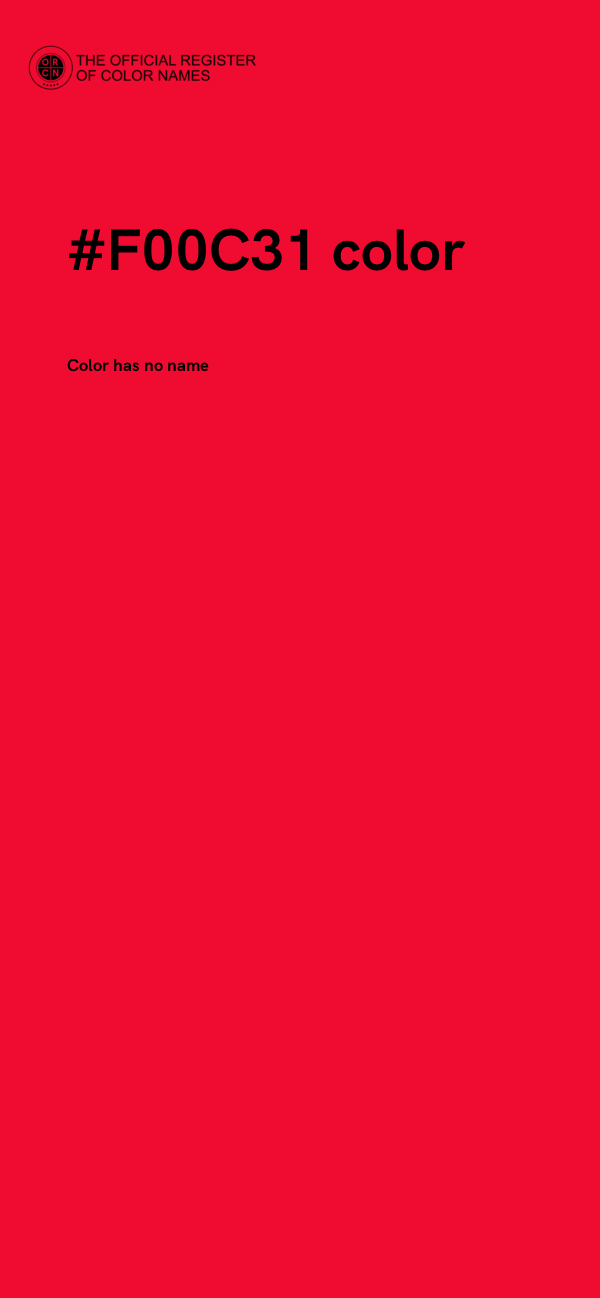 #F00C31 color image