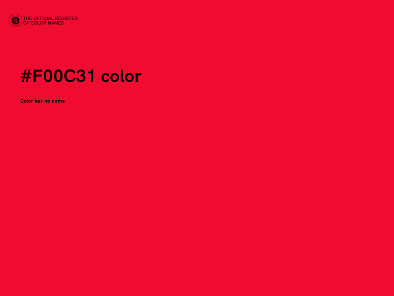 #F00C31 color image