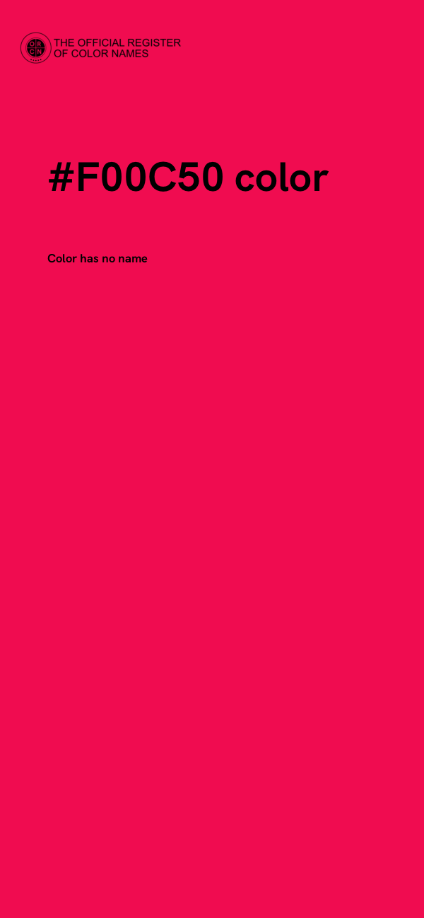 #F00C50 color image