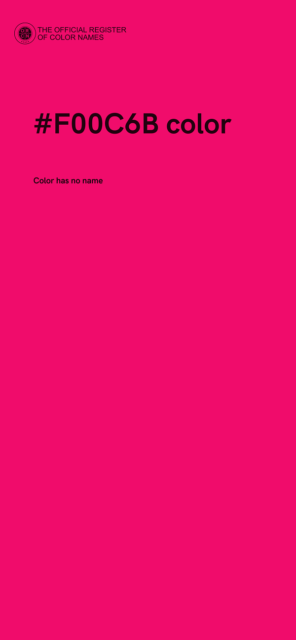 #F00C6B color image
