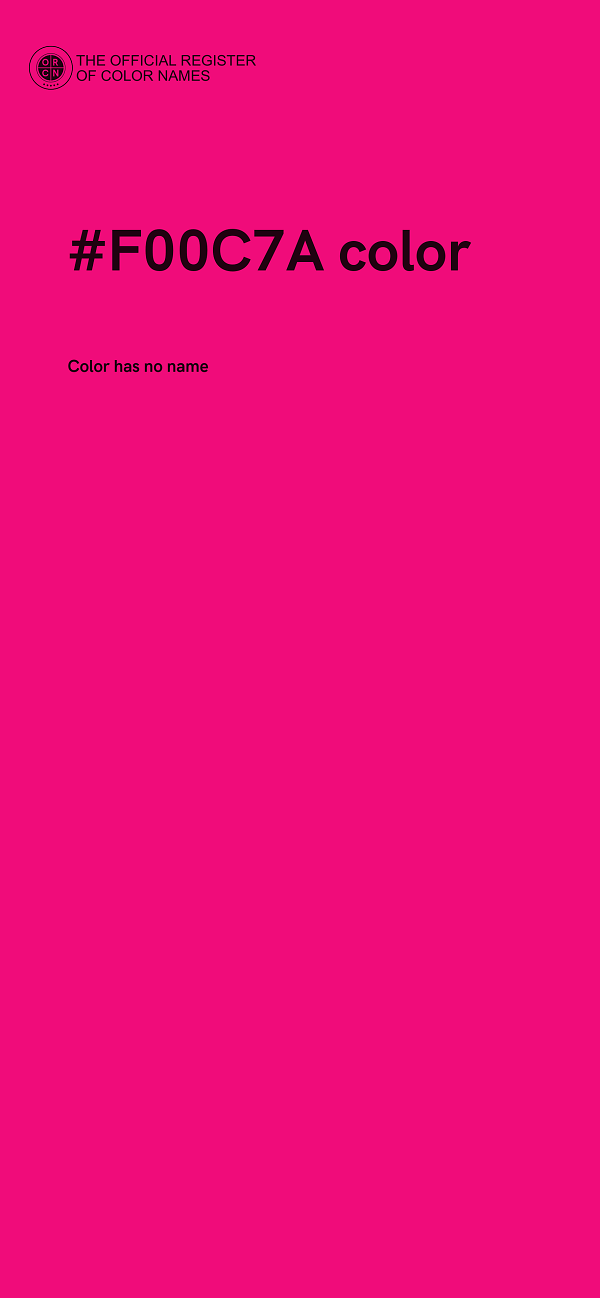 #F00C7A color image