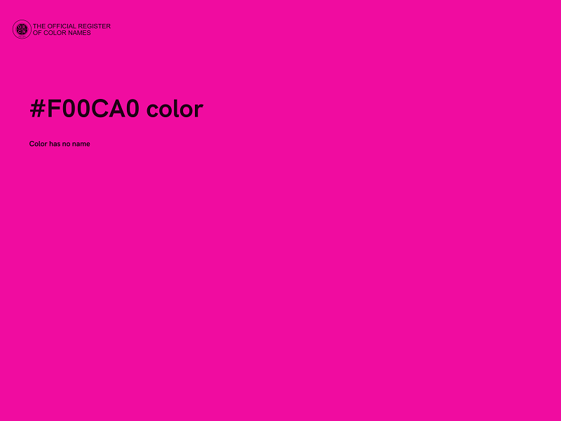 #F00CA0 color image