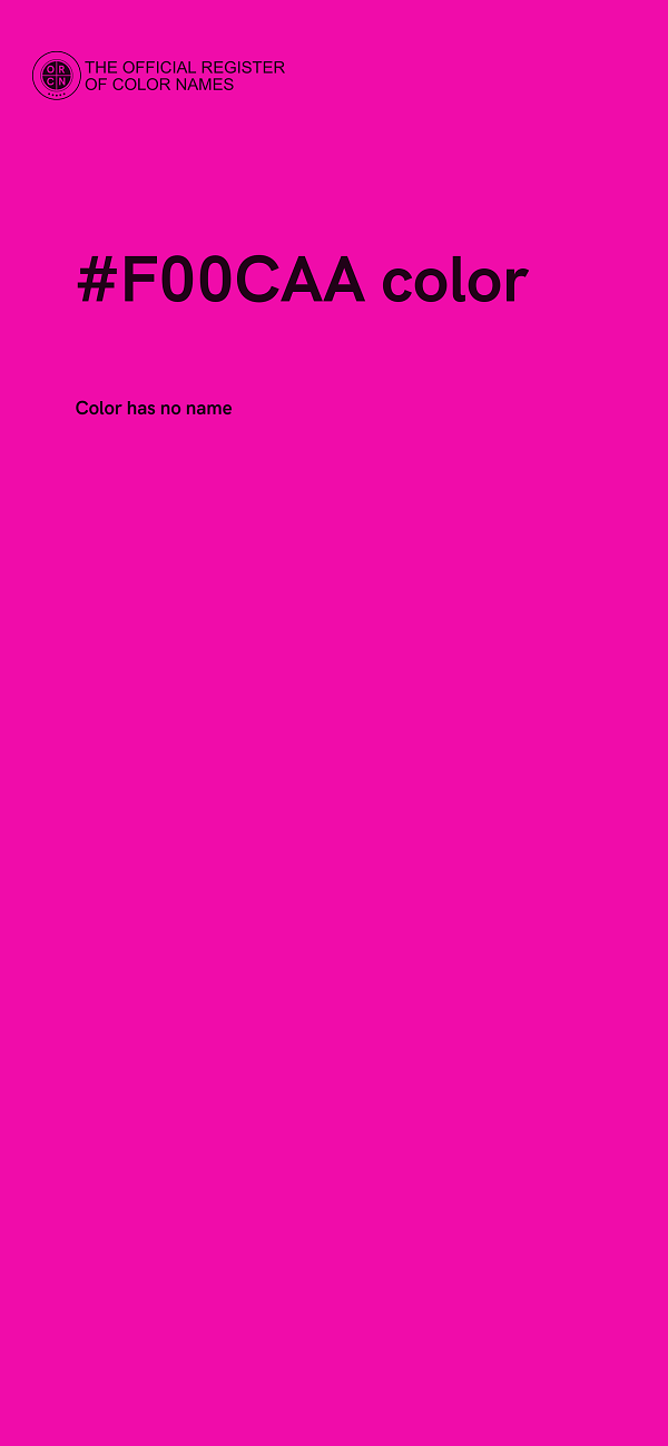 #F00CAA color image