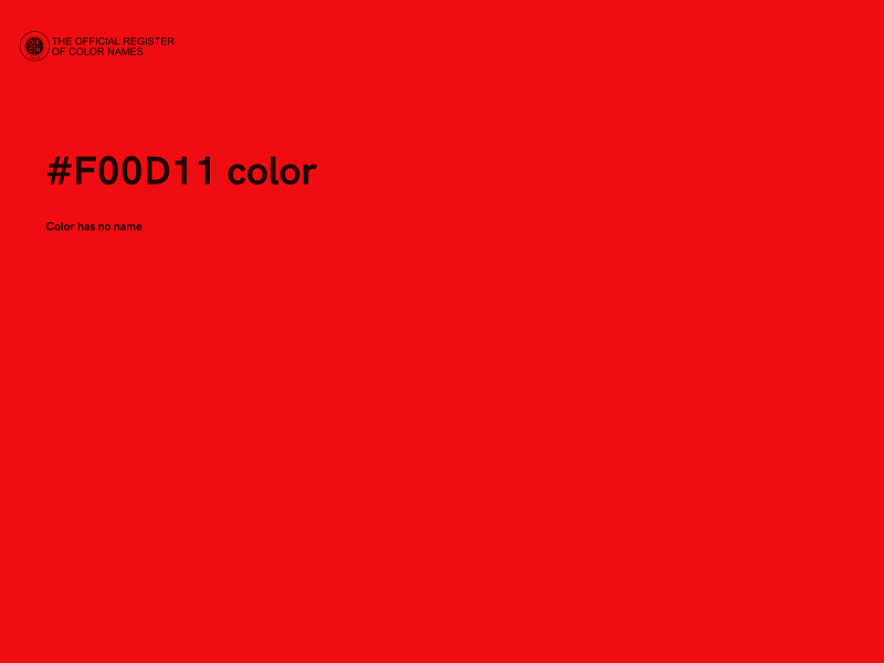 #F00D11 color image