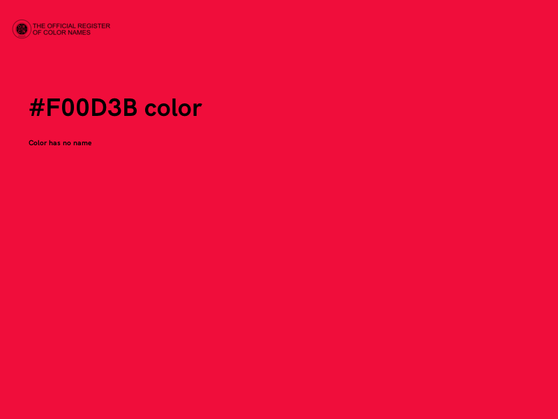 #F00D3B color image