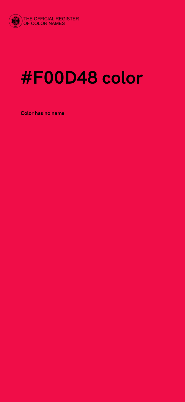 #F00D48 color image