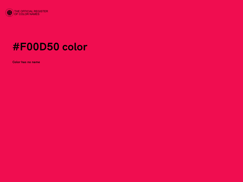 #F00D50 color image