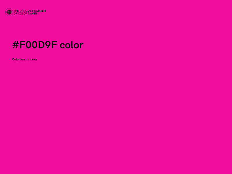 #F00D9F color image