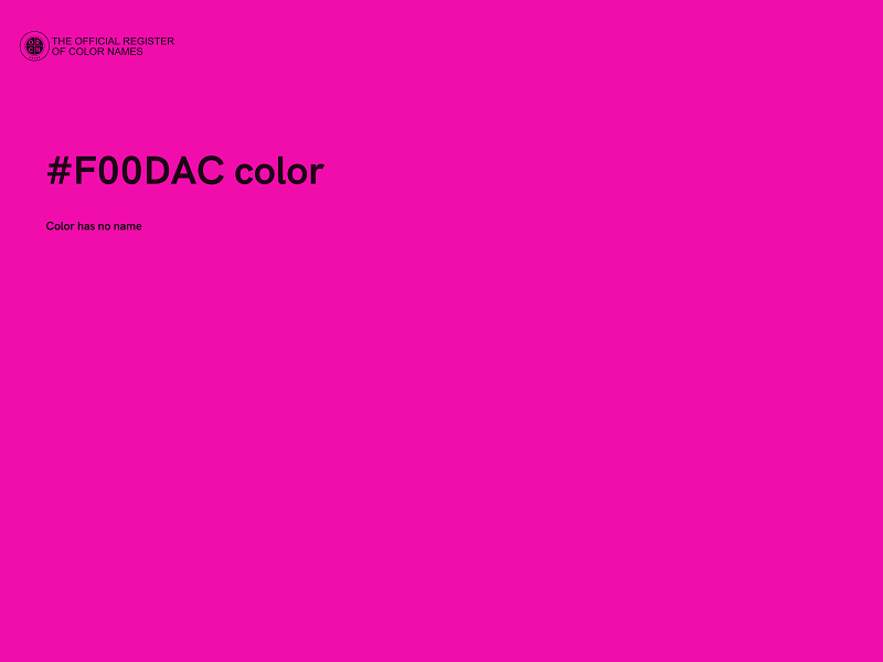 #F00DAC color image