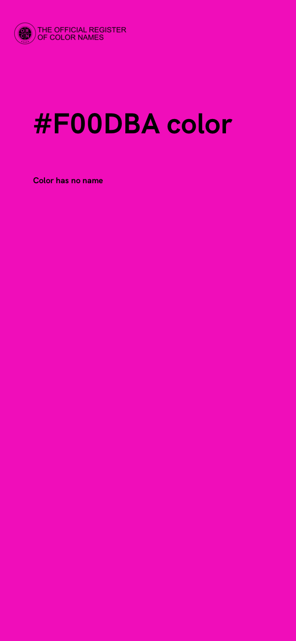 #F00DBA color image