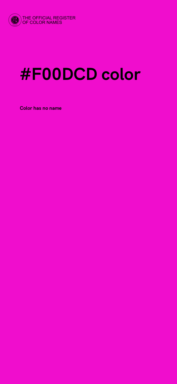 #F00DCD color image