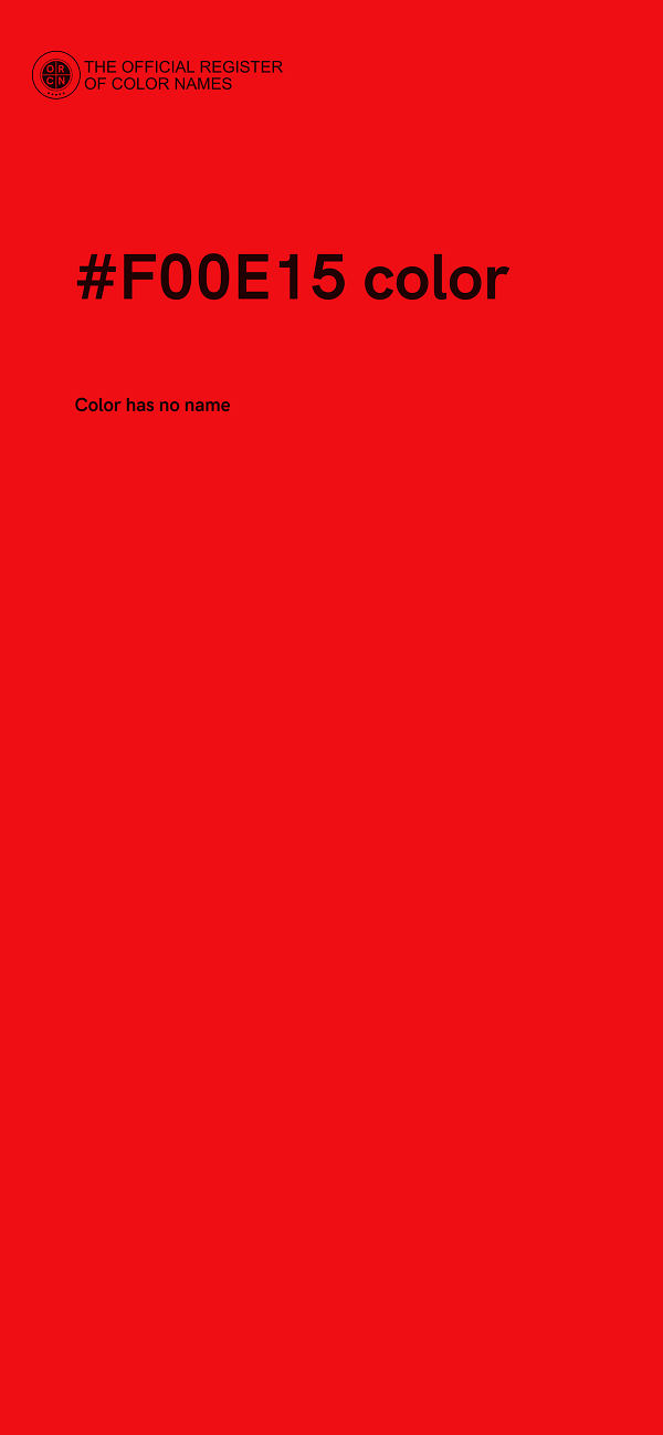 #F00E15 color image