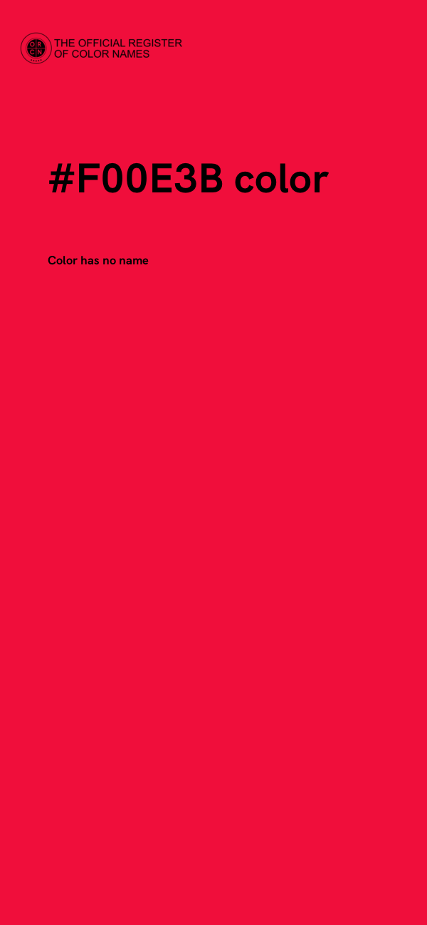 #F00E3B color image