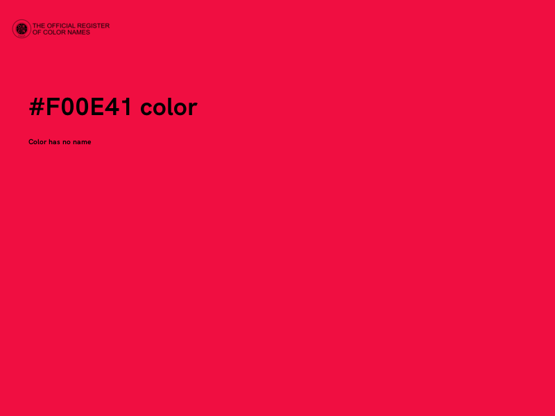 #F00E41 color image