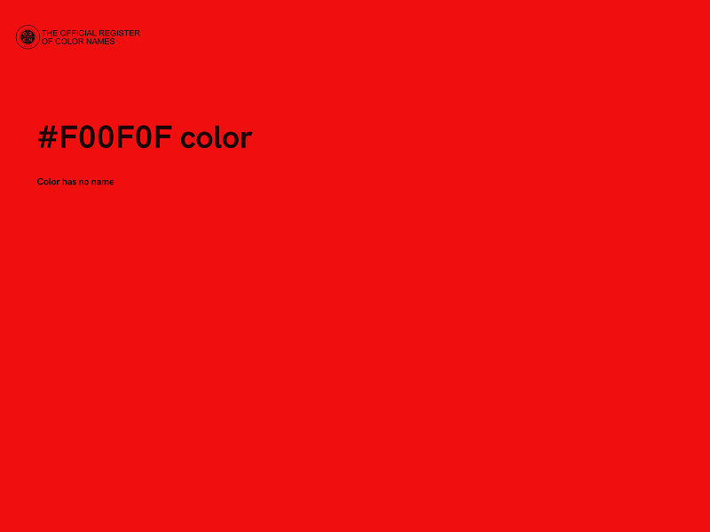 #F00F0F color image