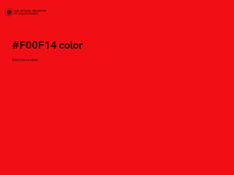 #F00F14 color image