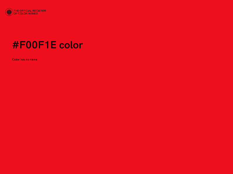 #F00F1E color image