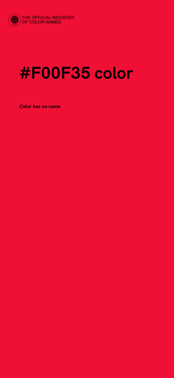 #F00F35 color image
