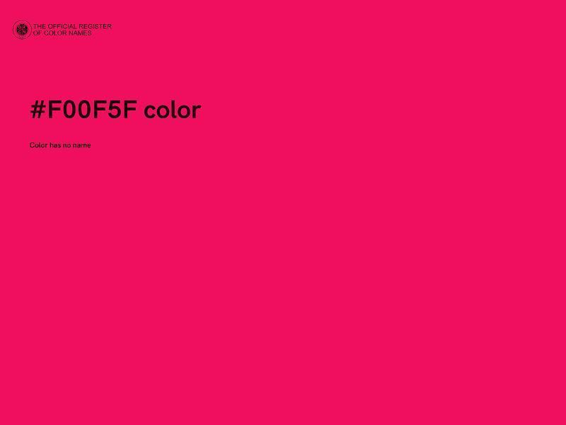 #F00F5F color image