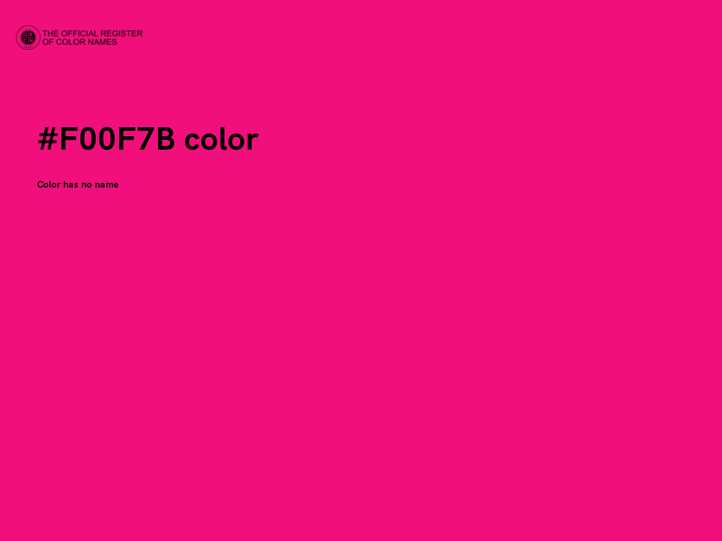 #F00F7B color image