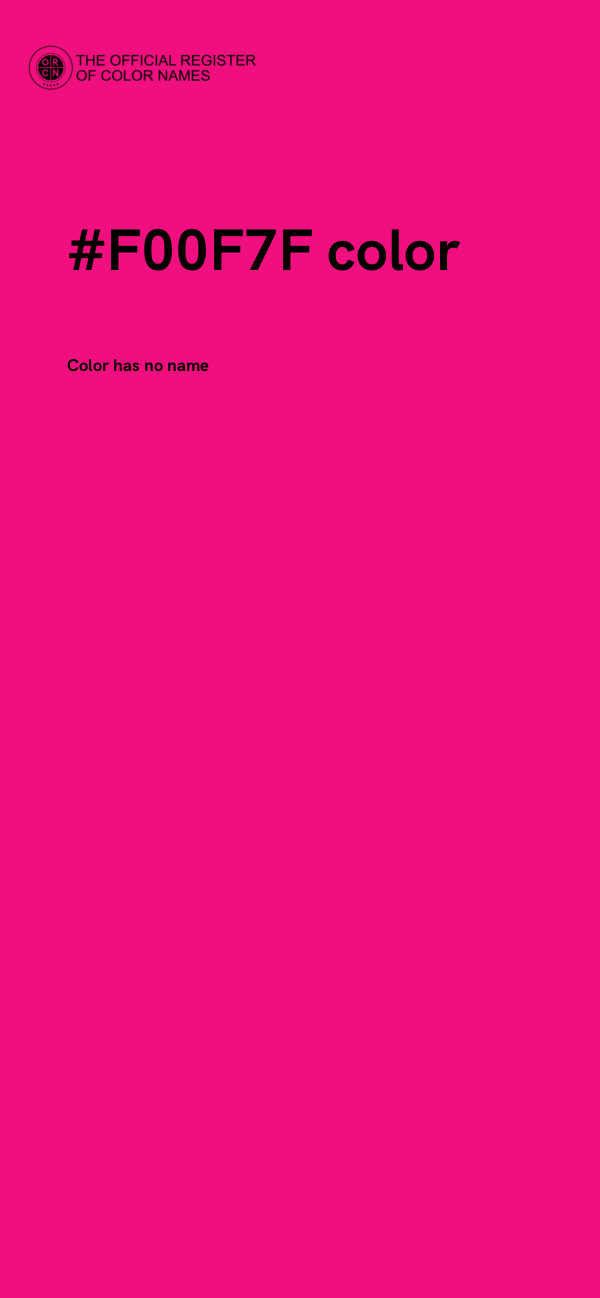#F00F7F color image