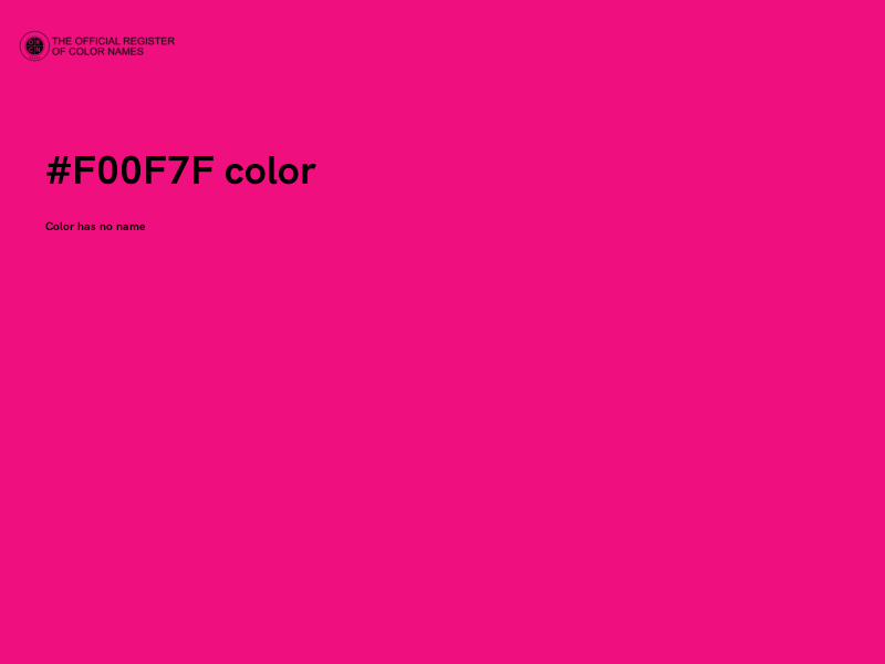 #F00F7F color image