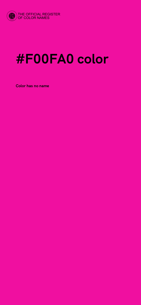 #F00FA0 color image