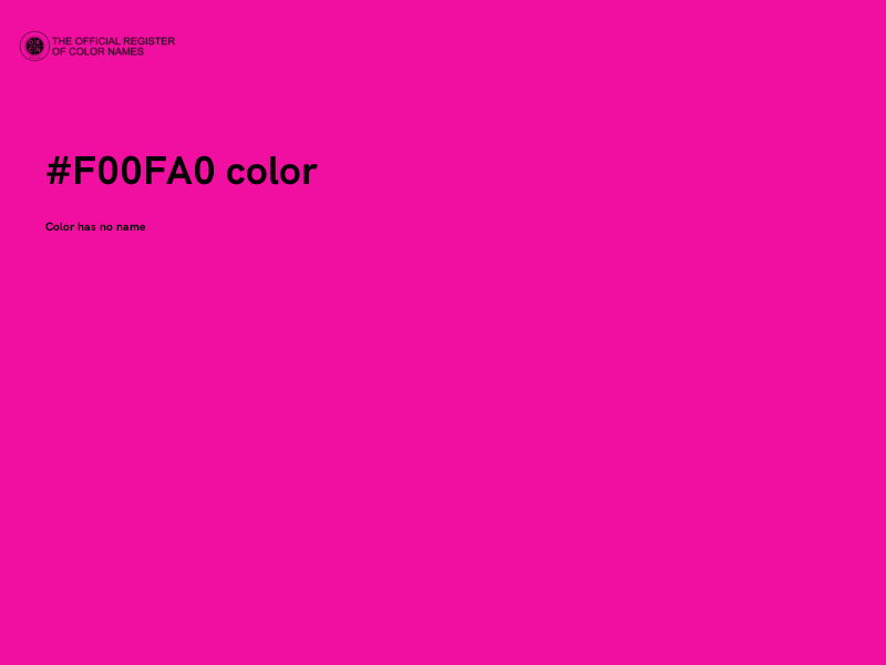 #F00FA0 color image