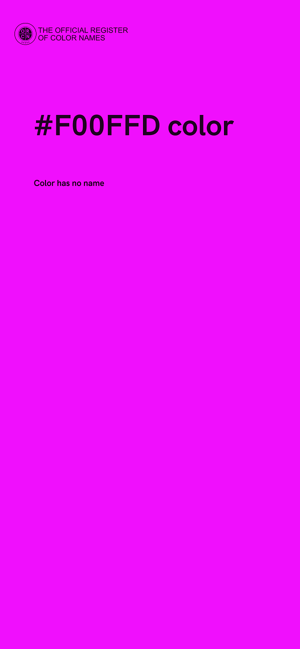 #F00FFD color image