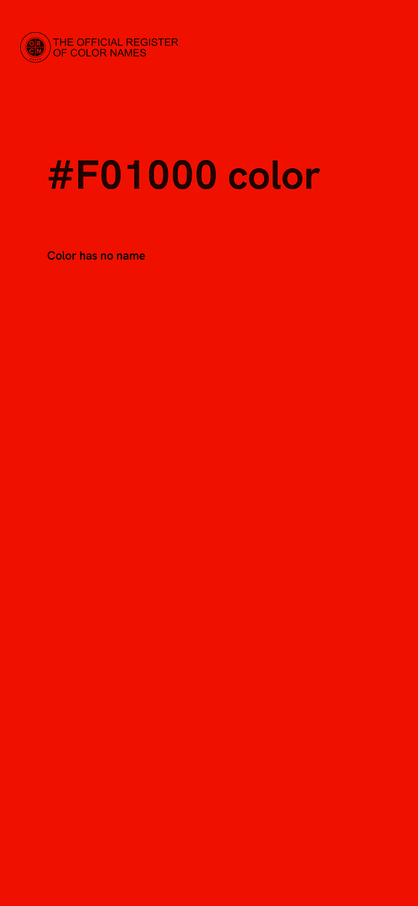 #F01000 color image