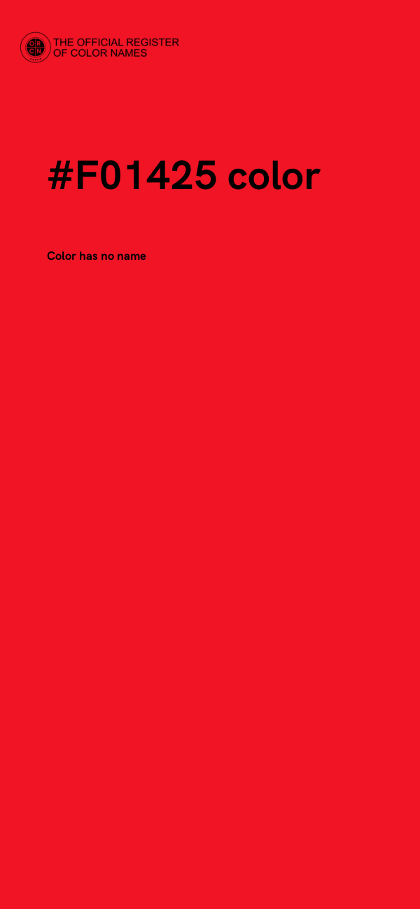 #F01425 color image