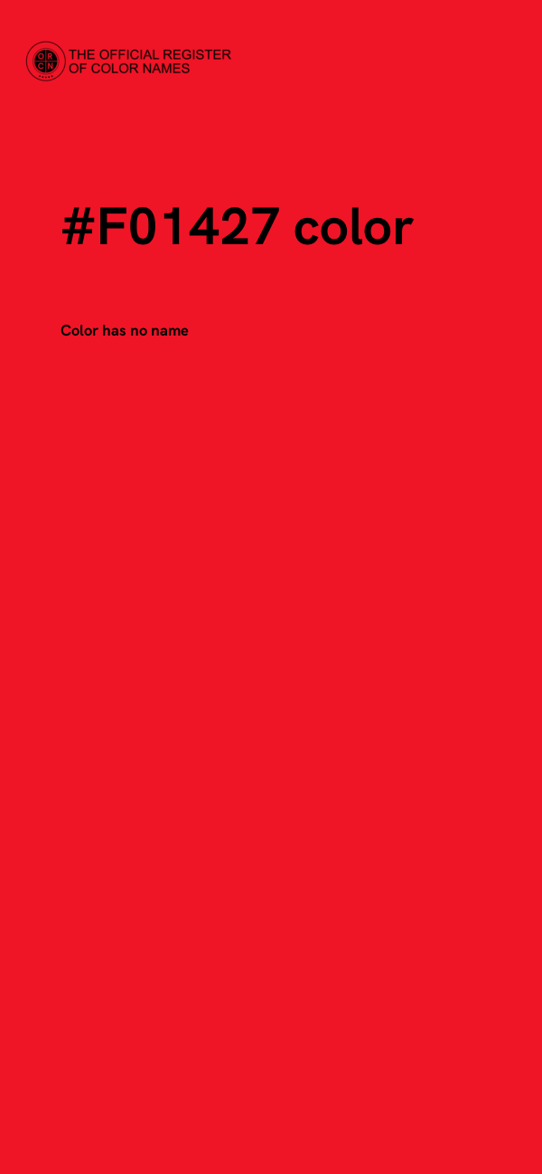 #F01427 color image