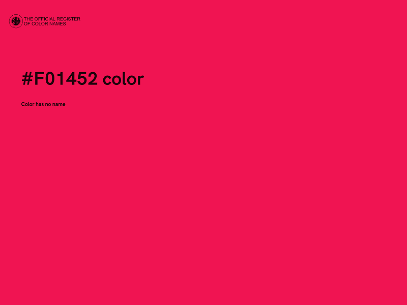 #F01452 color image