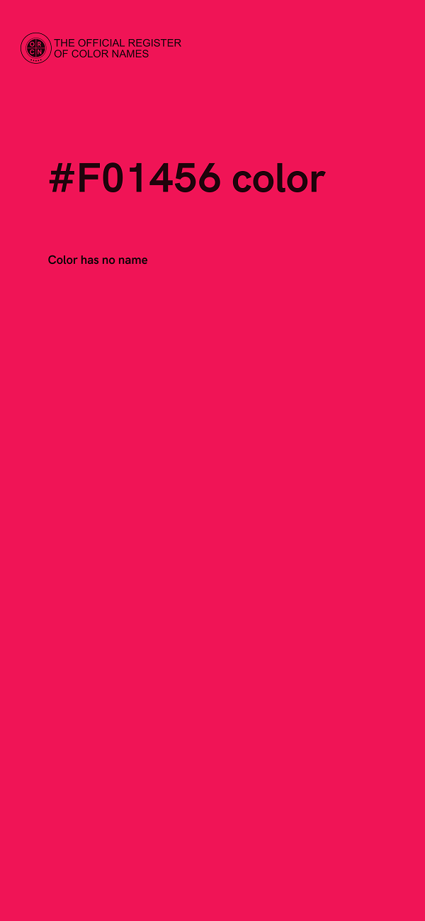 #F01456 color image