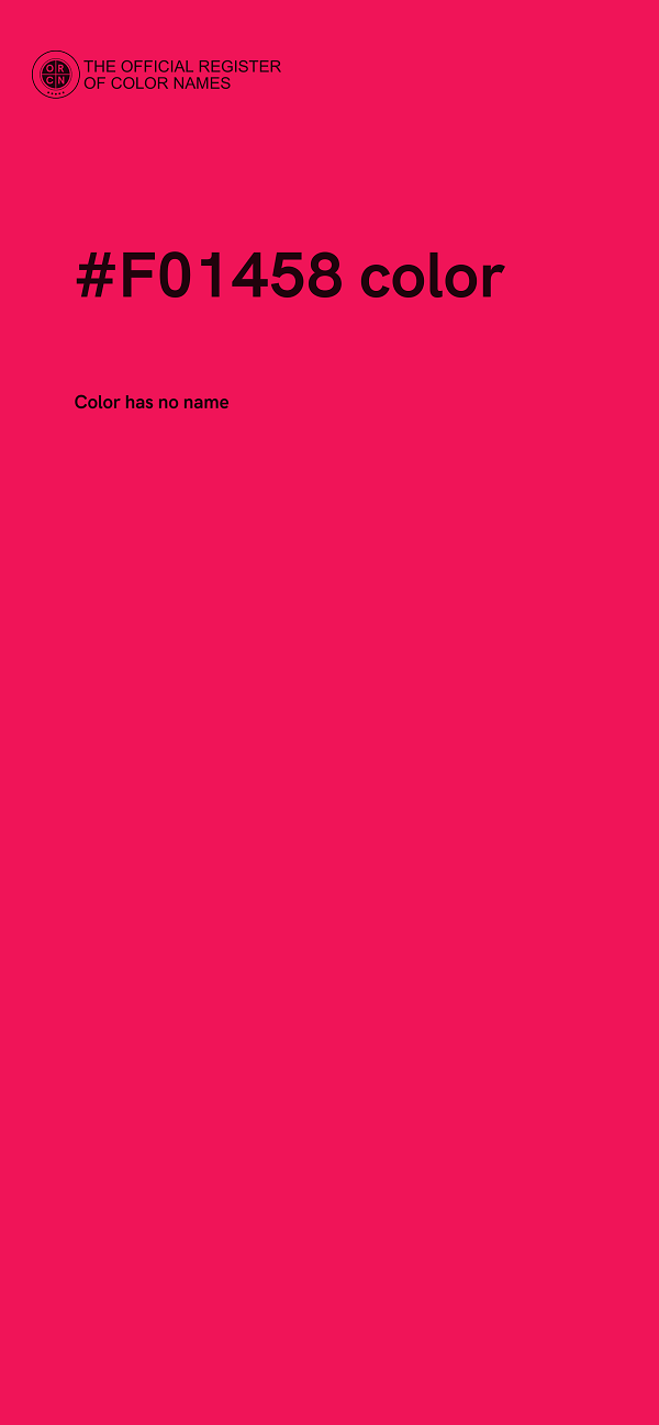 #F01458 color image