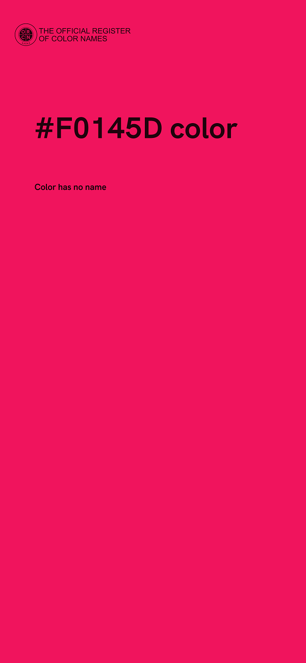 #F0145D color image
