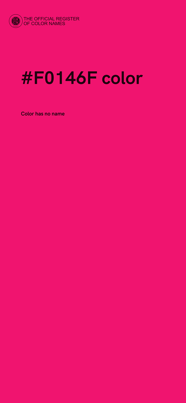 #F0146F color image