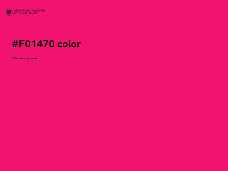 #F01470 color image