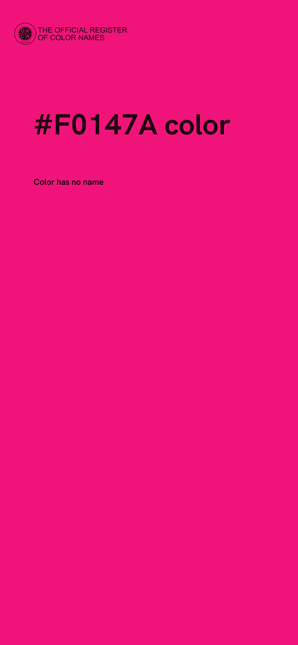 #F0147A color image