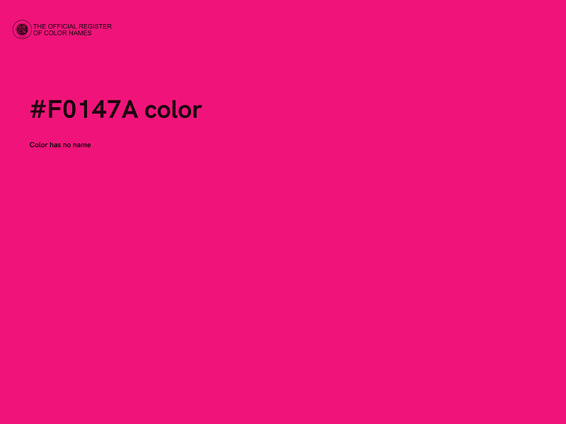 #F0147A color image