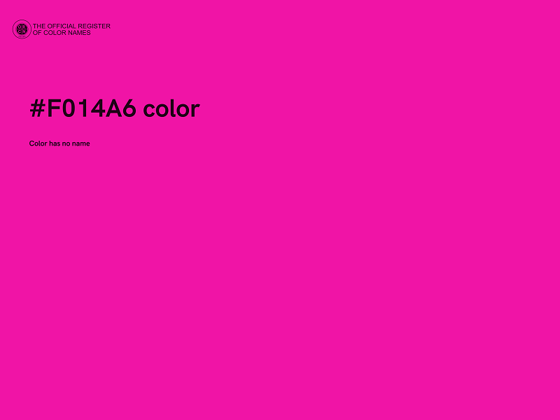 #F014A6 color image