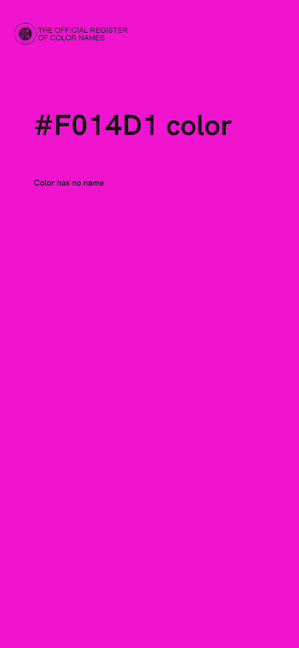 #F014D1 color image