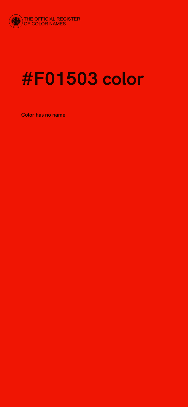 #F01503 color image