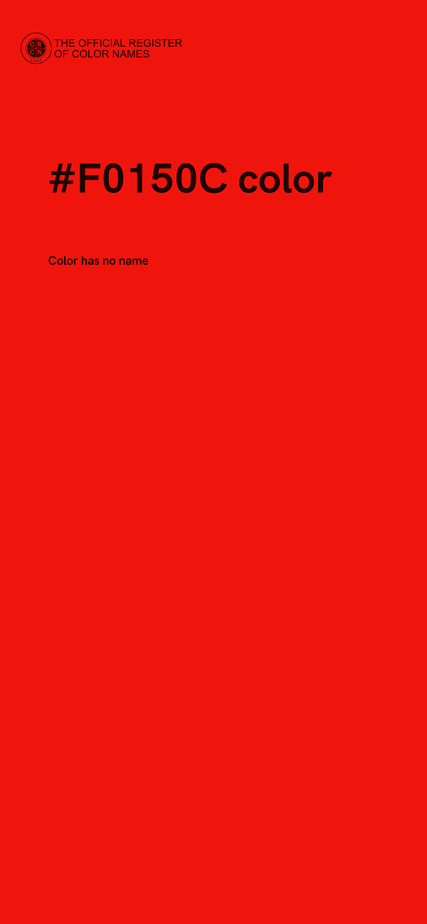 #F0150C color image