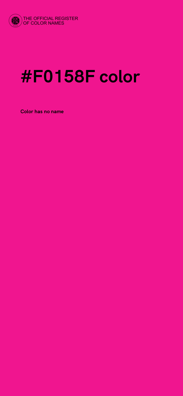 #F0158F color image
