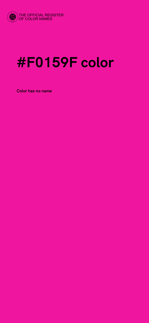 #F0159F color image
