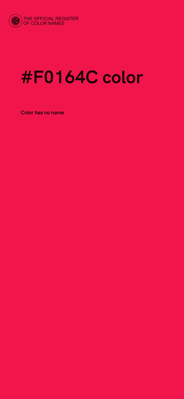 #F0164C color image